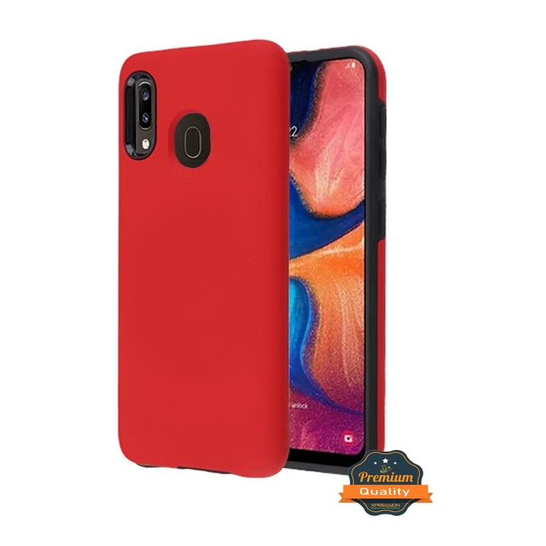 Samsung Galaxy A20 Phone Case Slim Hybrid Armor Shockproof Impact [Shock  Absorption] Rubber Dual Layer Rugged Protective Hard PC Bumper Frame & Soft  ...