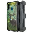 thumbnail image 1 of for Samsung Galaxy A20S Belt Clip Case Phone Case Dual Layer Full-Body Rugged Clear Back Case Drop Resistant Shockproof Case with Built In Screen Protector (Deer), 1 of 4