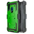 thumbnail image 1 of for Samsung Galaxy A20S Belt Clip Case Phone Case Dual Layer Full-Body Rugged Clear Back Case Drop Resistant Shockproof Case with Built In Screen Protector (Green), 1 of 4