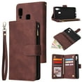 thumbnail image 1 of Samsung Galaxy A20e Wallet Case, Dteck Soft Leather Zipper Wallet Case Magnetic Buckle Horizontal Flip Cover with 5 Card Slots/Photo Pocks For Samsung Galaxy A20E (not fit A20), Coffee, 1 of 8