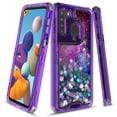 thumbnail image 1 of Samsung Galaxy A21 Case, Rosebono 3in1 Hybird Graphic Gradient Quicksand Glitter Liquid Floating with Frame Bumper Protective Armor Case for Samsung Galaxy A21 (Galaxy Cloud), 1 of 5