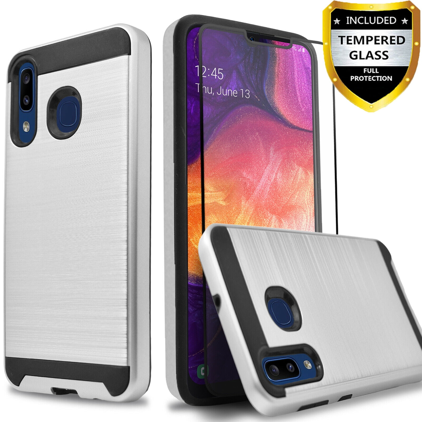 Samsung Galaxy A21 Phone Case, 2-Piece Style Hybrid Shockproof