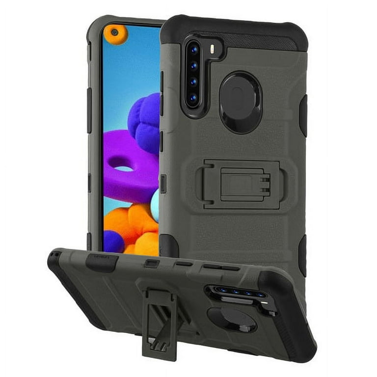 Samsung Galaxy A21 Phone Case Hybrid Impact Armor Rugged Rubber