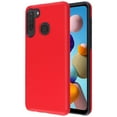 thumbnail image 1 of Samsung Galaxy A21 Phone Case Slim Hybrid Armor Shockproof Impact [Shock Absorption] Rubber Dual Layer Rugged Protective Hard PC Bumper Frame & Soft TPU [RED] Cover for Samsung Galaxy A21 [2020], 1 of 3