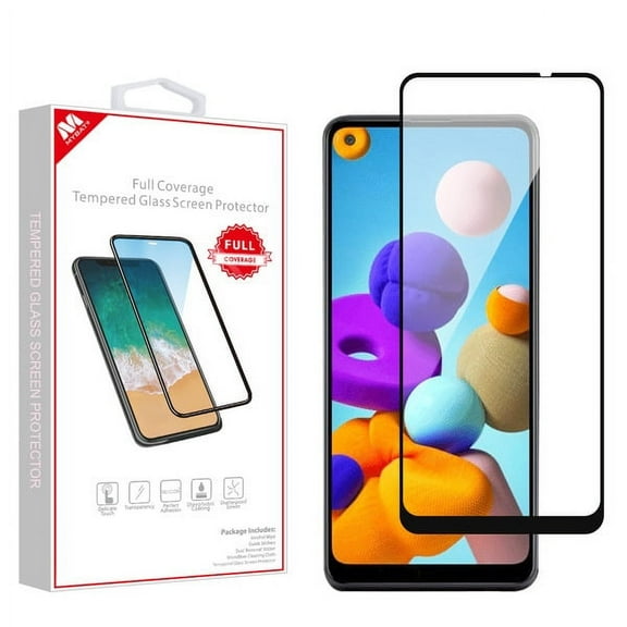 Samsung Galaxy A21 Tempered Glass Screen Protector [Edge to Edge Coverage] FULL Coverage Protection Durable Tempered Glass HD Clear Screen Protector 9H Guard for Samsung Galaxy A21 [2020]