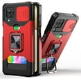 thumbnail image 1 of for Samsung Galaxy A22 4G (Not 5G) Sliding Window Case with Card Holders, Cover with Slide Camera Protection Built-in Magnetic Kickstand Case for Samsung Galaxy A22 4G TC Red, 1 of 8