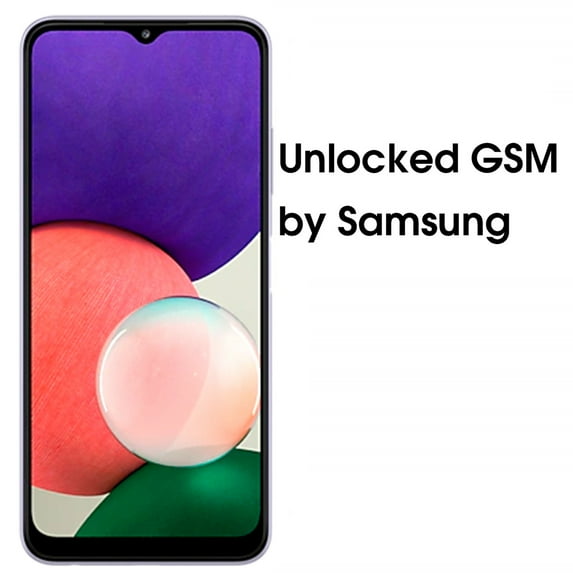 Samsung Galaxy A22 5G A226B 128GB Unlocked GSM Android Smartphone (International Variant/US Compatible LTE) - Violet