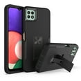 thumbnail image 1 of for Samsung Galaxy A22 5G Case: Military Grade Protection Shockproof Phone Cover Build-in Hidden Kickstand & Rugged TPU Shell | Matte Durable Drop Proof Heavy Duty Case,Black+Black, 1 of 9
