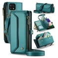 thumbnail image 1 of for Samsung Galaxy A22 5G Full Body Protection Wallet Folio Flip Case, Shoulder Strap & Wristlet Card Slots Zipper Pocket RFID Blocking Rugged Durable PU Leather Phone Case Cover, Green, 1 of 9