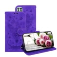 thumbnail image 1 of For Samsung Galaxy A22 5G (Not Fit A22 4G) Phone Case, Retro Leather Embossed Pattern Magnetic Folio Wallet Flip Holder Kickstand Card Cash Pocket Protective Case,Purple, 1 of 11
