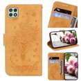 thumbnail image 1 of For Samsung Galaxy A22 5G Wallet Case With Kickstand Magnetic Full Body Embossed Leather Shockproof Case Flip Stand Card Cash Pocket Wallet Protective Cover,Yellow, 1 of 11