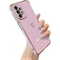 thumbnail image 1 of Samsung Galaxy A23 4G/5G Case,Cute Plating Edge Love Hearts Pattern with Camera Lens Protection Phone Cover for Galaxy A23 6.6",Purple, 1 of 17