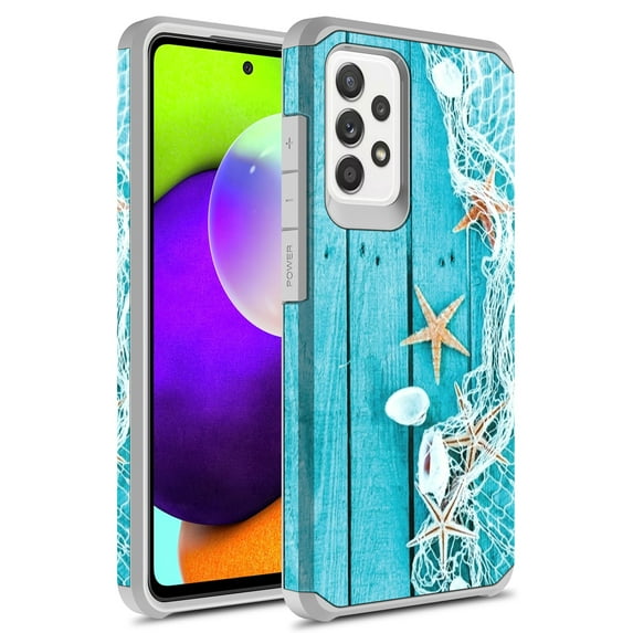 Samsung Galaxy A23 4G/5G Case, Rosebono Slim Hybrid Shockproof Hard Cover Graphic Fashion Colorful Skin Cover Armor Case for Samsung Galaxy A23 4G/5G (Starfish)