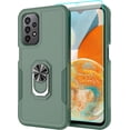 thumbnail image 1 of for Samsung Galaxy A23 4G/5G Case with Tempered Glass Screen Protector,Heavy-Duty Tough Rugged Phone Case Cover with Ring Holder Kickstand for Galaxy A23 5G [Not Fit A23 5G UW][Dark Green], 1 of 13