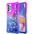 thumbnail image 1 of for Samsung Galaxy A23 Case,Galaxy A23 5G Case,with HD Screen Protector,Gradient Quicksand Glitter Liquid Floating Waterfall Durable Girls Cute Phone Case for Samsung A23 5G (Purple/Blue), 1 of 14