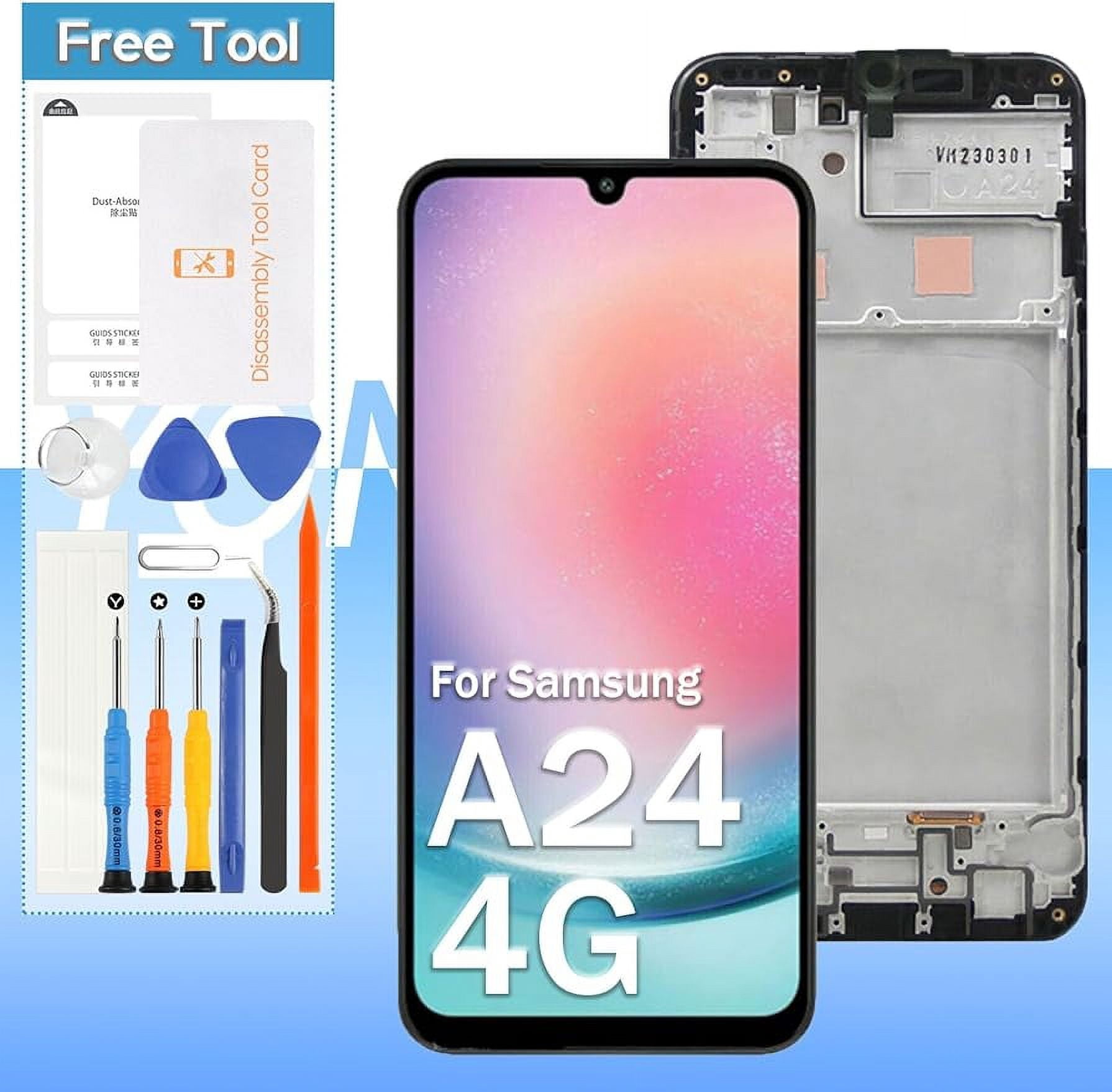 LCD za Samsung A245/Galaxy A24 + touch screen + frame Black OLED