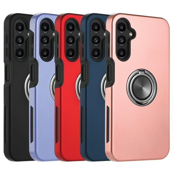 Samsung Galaxy A24 4G Phone Case, Slim Durable Magenetic Ring Kickstand Black