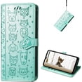thumbnail image 1 of for Samsung Galaxy A24 4G Wallet Case, Cute Cat Dog Cartoon Style with Card Slots Holder PU Leather Flip Phone Cover Case for Samsung Galaxy A24 4G 6.5" MG Green, 1 of 9