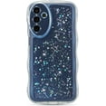 thumbnail image 1 of for Samsung Galaxy A25 5G Case 6.5",Cute Curly Wave Case with Star Glitter,Clear Shiny Bling Soft TPU Shockproof Phone Protecive Case for Women Girls-Blue, 1 of 18