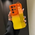 thumbnail image 1 of for Samsung Galaxy A25 5G Case with Adjustable Wrist Strap Stand, Cute Wavy Curly Gradient Color Soft Silicone Bumper Shockproof Aesthetic Phone Case for Women Men for A25 5G, Orange+Yellow, 1 of 11