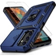 thumbnail image 1 of for Samsung Galaxy A25 5G Case with Camera Lens Cover, HD Screen Protector, 10 FT Military Grade Drop Protection, Magnetic Ring Holder Kickstand Protective Phone Case for Galaxy A25 5G ,Navy Blue, 1 of 12