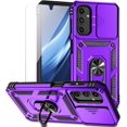 thumbnail image 1 of for Samsung Galaxy A25 5G Case with Camera Lens Cover HD Screen Protector, Dual Layer Military-Grade Drop Tested Magnetic Ring Holder Kickstand Protective Phone Case for Samsung Galaxy A25 5G, 1 of 9