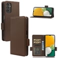 thumbnail image 1 of for Samsung Galaxy A25 5G Case, Classic Design PU Leather Wallet Magnetic Closure Flip Case with Kickstand Card Holder Slot Shockproof Protective Cover for Samsung Galaxy A25 5G - Brown, 1 of 6