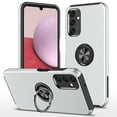 thumbnail image 1 of for Samsung Galaxy A25 5G Case with Ring Stand, 360° Rotatable Ring Holder Magnetic Kickstand, 2-Layer Heavy Duty Shockproof Rugged Hybrid Hard PC Soft Rubber Case for Samsung Galaxy A25 5G, Silver, 1 of 7