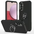 thumbnail image 1 of for Samsung Galaxy A25 5G Case with Ring Stand, 360° Rotatable Ring Holder Magnetic Kickstand, 2-Layer Heavy Duty Shockproof Rugged Hybrid Hard PC Soft Rubber Case for Samsung Galaxy A25 5G, Black, 1 of 7