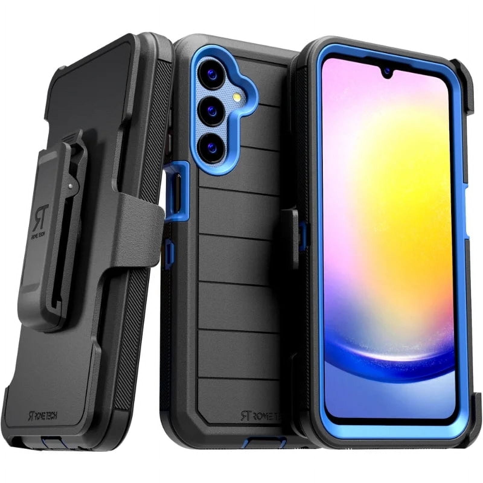 Samsung Galaxy A25 5G ブルー+ウエストホルダー Samsung Galaxy A25 5G (2023) Case with Belt Clip Holster