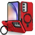 thumbnail image 1 of for Samsung Galaxy A25 5G Hybrid Case with Magnetic Ring Multi-Angle Stand, for Women Men [Excellent Grip Feeling] Drop Protective Case Cover for Samsung Galaxy A25 5G - Red, 1 of 9