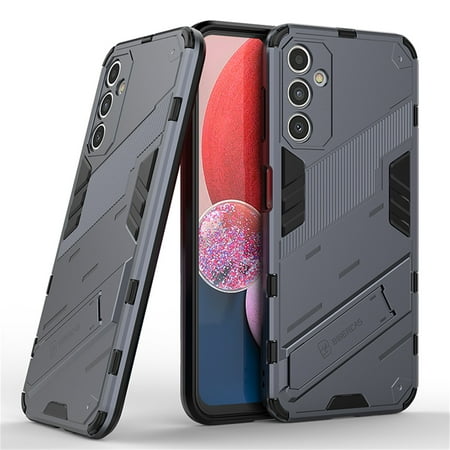 for Samsung Galaxy A25 5G Hybrid Case, Military Grade Hard Rugged Cover Heavy Duty Armor Phone Cases with Kickstand Holder Shockproof & Support Car Magnetic Mount, Gray
