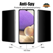 For Samsung Galaxy A25 5G Privacy Screen Protector, Anti Spy Anti Peeping Tempered Glass Full Protective Film, 9H, Anti Scratch, Easy Install Cover [ Black ]