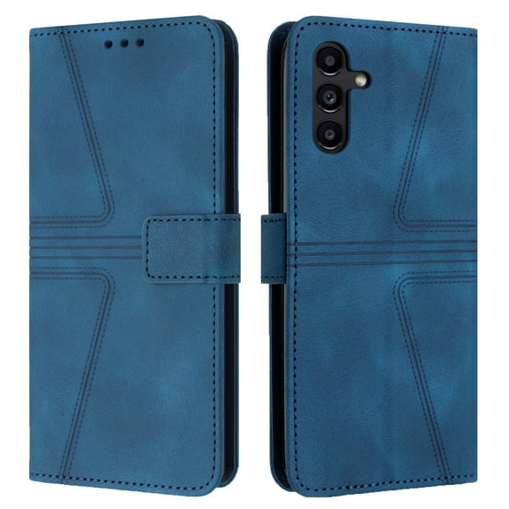 for Samsung Galaxy A25 5G Wallet Phone Case with Lanyard, PU Leather Phone Case with Credit Card Slot for Women Girls Shockproof Proyective Back Cover for Samsung Galaxy A25 5G, Blue