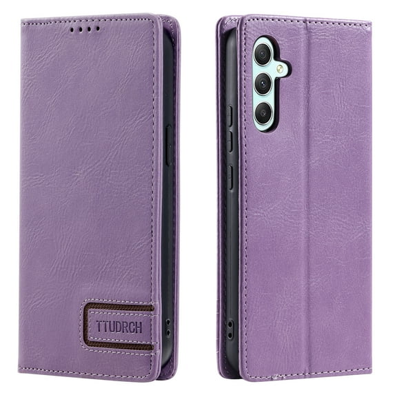 for Samsung Galaxy A26 5G Case Classic Design, Premium PU Retro Leather Wallet Case RFID Blocking Card Holder, Built-in Magnetic Flip Folio Kickstand Soft Inner Case for Samsung Galaxy A26 5G,Purple