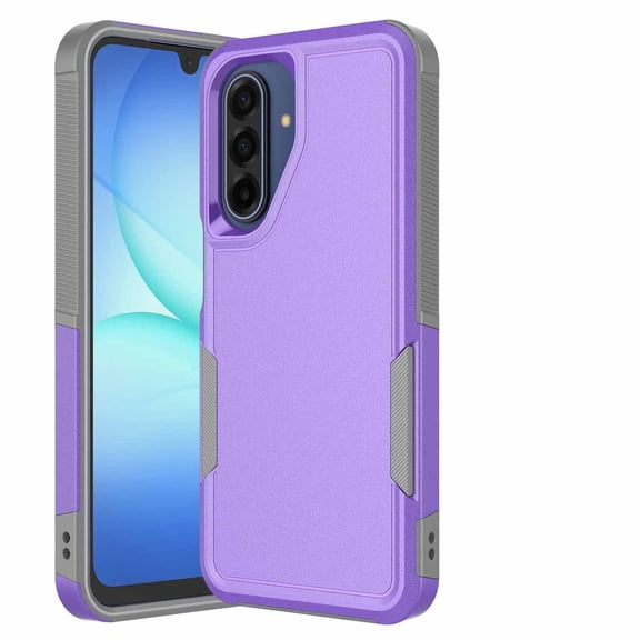 For Samsung Galaxy A26 5G Case, M&H Shockproof Heavy Duty Rugged Phone Case for Samsung Galaxy A26 5G,Military Grade Protection Dual Layer Sturdy Cover Bumper 2-in-1 Case - Purple