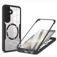 thumbnail image 1 of for Samsung Galaxy A26 5G Clear Case with Built-in Screen Protector Film, Compatible with Mag-Safe, Military-Grade Protection Yellowing Resistant, Shockproof Magnetic Full Phone Case, Black, 1 of 8
