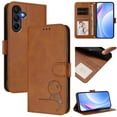 thumbnail image 1 of For Samsung Galaxy A26 5G Litter Panda Embossing Leather Phone Case with RFID Blocking Card Slot Wallet Magnetic Clasp Lanyard Flip Stand Case,Brown,For Galaxy A26 5G, 1 of 9