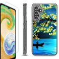 thumbnail image 1 of For Samsung Galaxy A26 5G Phone Case Cover, Shockproof Bumper Hybrid Case with Tempered Glass Screen Protector, by OneToughShield - Almond Blossom Night, 1 of 3