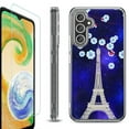 thumbnail image 1 of For Samsung Galaxy A26 5G Phone Case Cover, Shockproof Bumper Hybrid Case with Tempered Glass Screen Protector, by OneToughShield - Eiffel Tower Stars, 1 of 3