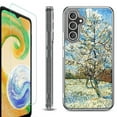 thumbnail image 1 of For Samsung Galaxy A26 5G Phone Case Cover, Shockproof Bumper Hybrid Case with Tempered Glass Screen Protector, by OneToughShield - Peach Tree Blossom, 1 of 3