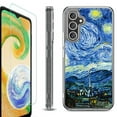 thumbnail image 1 of For Samsung Galaxy A26 5G Phone Case Cover, Shockproof Bumper Hybrid Case with Tempered Glass Screen Protector, by OneToughShield - Starry Night Paris, 1 of 3