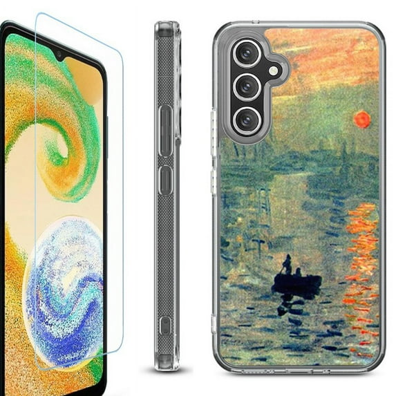 For Samsung Galaxy A26 5G Phone Case Cover, Shockproof Bumper Hybrid Case with Tempered Glass Screen Protector, by OneToughShield - Sunrise Impression