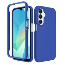 For Samsung Galaxy A26 5G Rugged Phone Case,Hybrid 2-in-1 Heavy Duty Design,Lightweight Shockproof Anti-fall Anti-Scratch Protection,Glossy Non-Slip Rugged Durable Sturdy Phone Case Cover,Darkblue