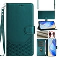thumbnail image 1 of for Samsung Galaxy A26 5G Wallet Case for Men Women, RFID Blocking Card Holder Slots, Wrist Strap & Shoulder Strap Shockproof TPU Inner, Kickstand PU Leather Protective Phone Cover, Darkgreen, 1 of 10