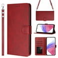 thumbnail image 1 of for Samsung Galaxy A26 5G Wallet Case, [RFID Blocking 3 Card Slots] Phone Stand, Wrist Strap, Shoulder Strap Magnetic Closure, Soft PU Leather Shockproof Flip Cases Cover for A26 5G, Red, 1 of 16