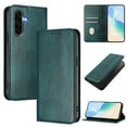 thumbnail image 1 of For Samsung Galaxy A26 5G Wallet Phone Case,Retro PU Leather Magnetic Folio Cover with RFID Blocking Card Holder,Flip Folding Kickstand,Anti-fall Shockproof Durable Protective Phone Case,Darkgreen, 1 of 9