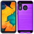 thumbnail image 1 of Samsung Galaxy A30 Dual layer Metal Brushed Shockproof Armor Hybrid Case Cover Black, 1 of 4