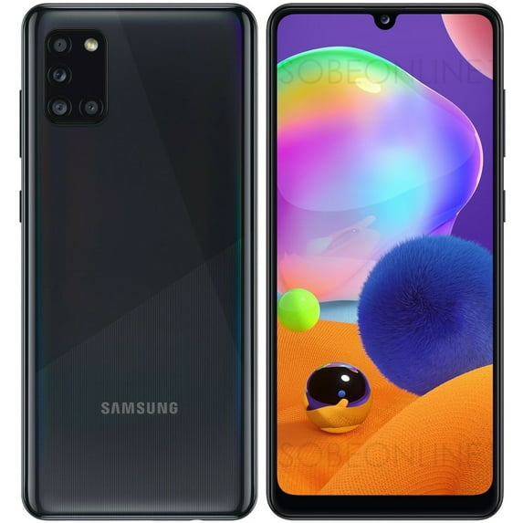 Samsung Galaxy A31 A315G 64GB Dual SIM GSM Unlocked Android SmartPhone (International Variant/US Compatible LTE) - Prisim Crush Black