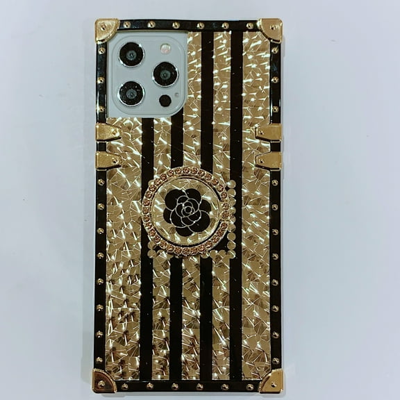 Samsung Galaxy A31 Case (6.4-inch), TOP SHE Heavy Duty Protection Fashion Case, Silicone/Acrylic/Metal Material Rugged Case, Protective Shockproof Cute Nice Case (Gold Flower)